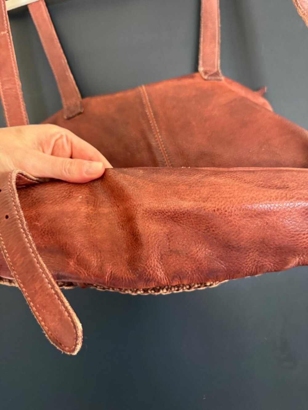 Free People Yuma Woven Leather Convertible Backpack - Picture 7 of 10